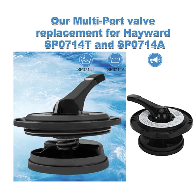 ABBN kunci penutup dan pegangan rakitan, untuk Hayward Multiport Valve/sistem pasir kompatibel SP0714T/S210S/S220T2 Series