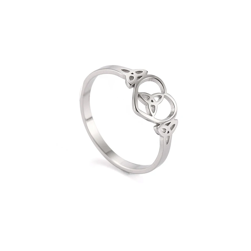 Witch's Irish Knot Ring für Frauen Edelstahl Irland Keltische hohle Fingerringe Neue Hexerei Amulett Schmuck Geburtstagsgeschenk – Detail 9