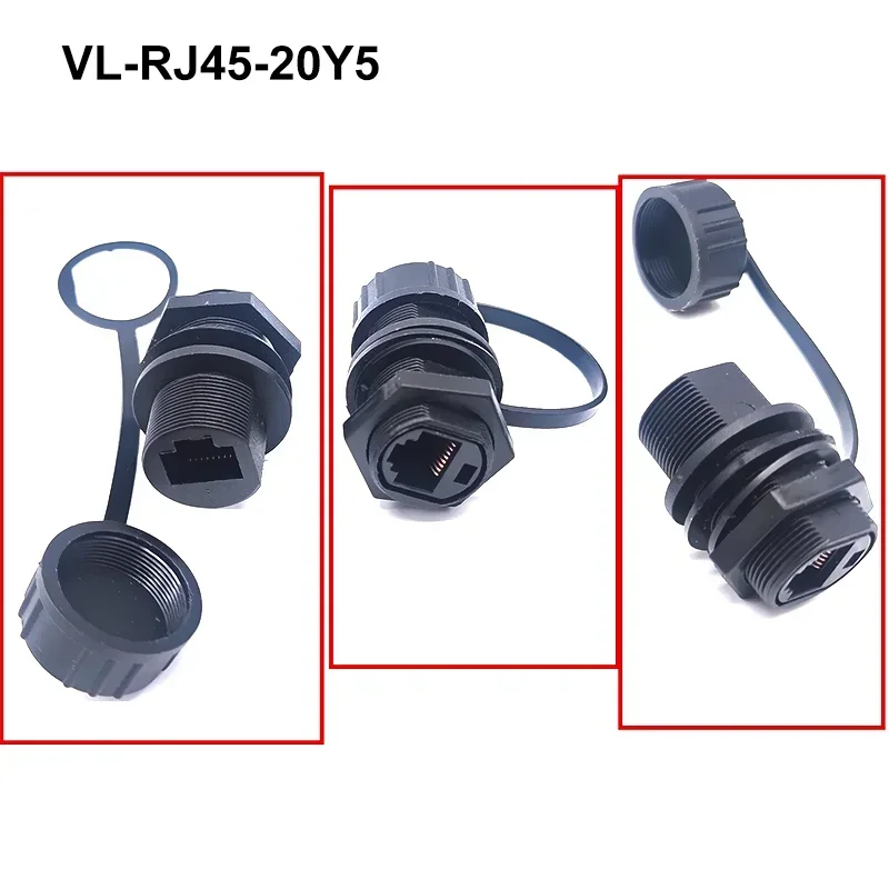 Waterproof M20 RJ45 Network Connector IP67 8Pin Ethernet Port Module Adapter RJ45 Network Cable Board Front/Rear Plug Socket image 3
