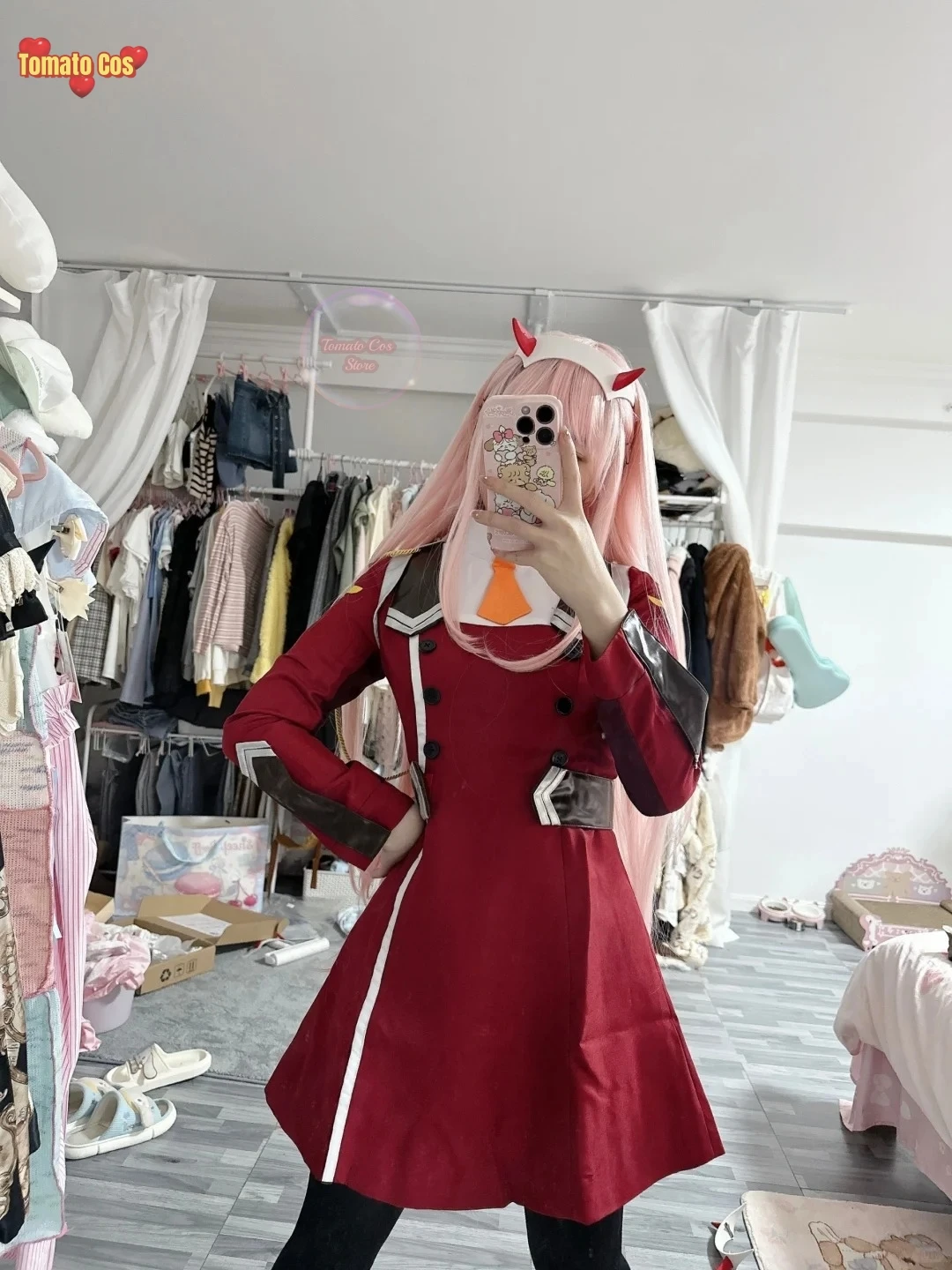 Game DARLING DARLING In The FRANXX Zero Two Cosplay Costume Dress 02 Cosplay Costume Women Cosplay Sexy Dress Headband Wig Shoes