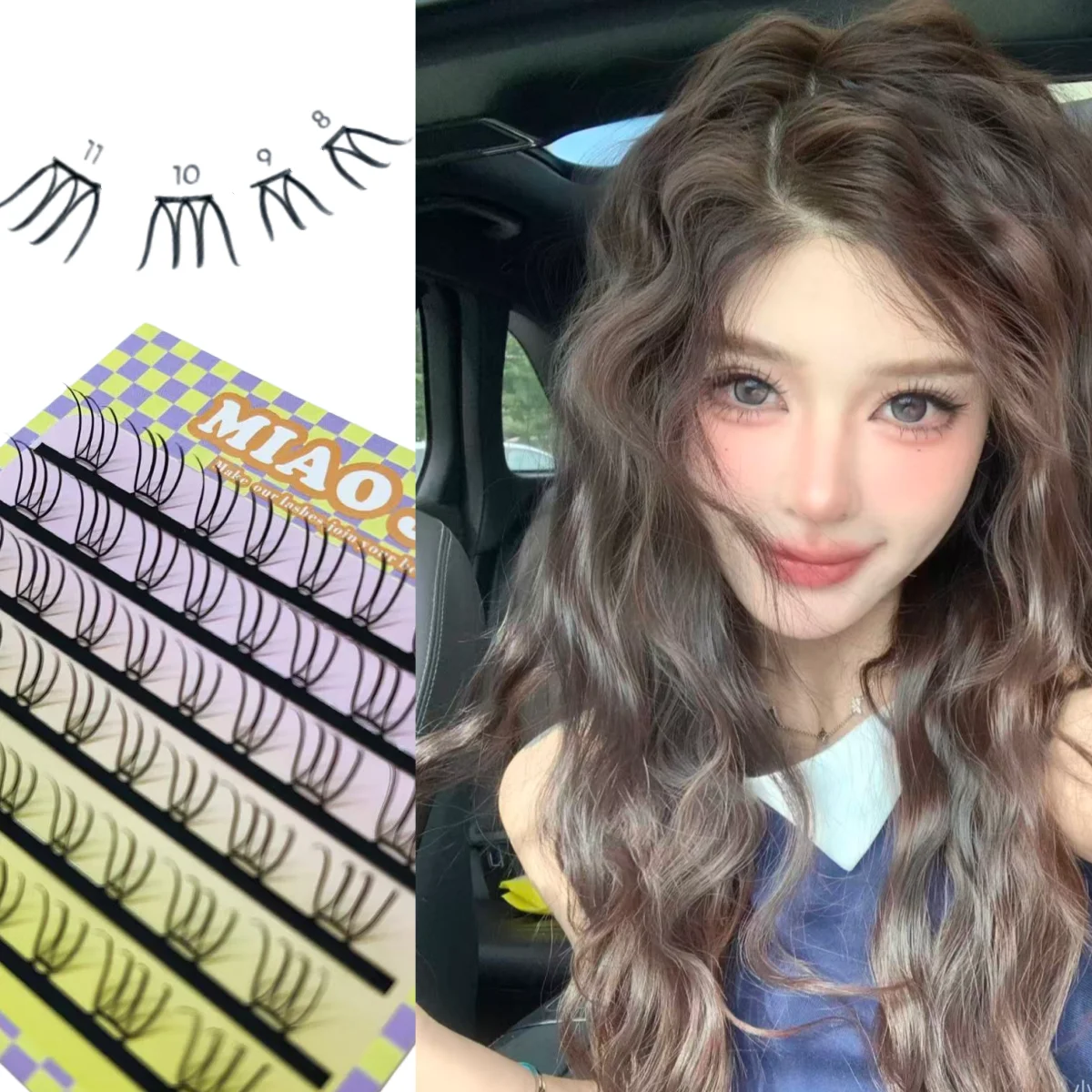 WINKLURE JIWOO Same Style Lash Cluster Comic Eyelash Clusters Natural Cosplay False Eyelashes for Shopping Dating Traveling