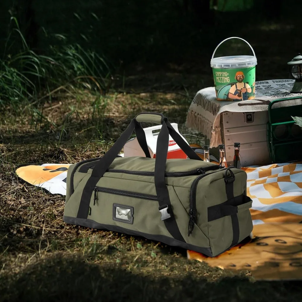 حقيبة سفر للرجال من القماش الخشن - حقيبة رياضية كبيرة لقضاء عطلة نهاية الأسبوع، حقيبة ظهر رياضية للنساء لأسلوب الحياة النشطة