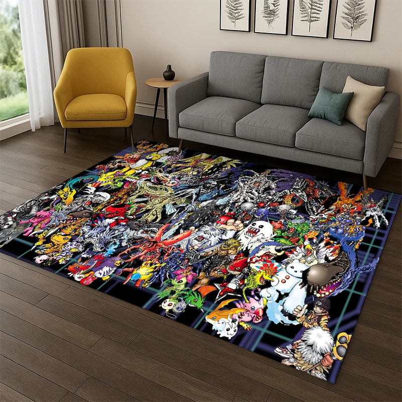 Outdoor Adventure Online - Digimon Adventure Angewomon Agumon Cartoon Carpet