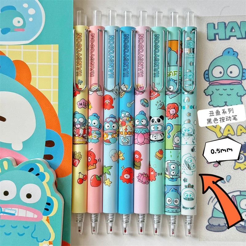 Imagem -04 - Sanrio Cartoon Gel Pen Palhaço Peixe Pen Meia Sereia Signature Pen st Head Harden Papelaria Estudante Presente de Abertura 24 Pcs