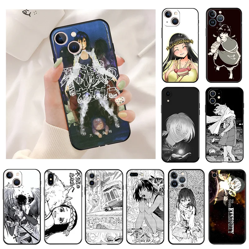 Silicone Black Phone Cases for iphone 16 Pro Max 7 8 14 15 Plus SE XR 11 12 13 Mini 15Pro Anime To Your Eternity Soft Cover