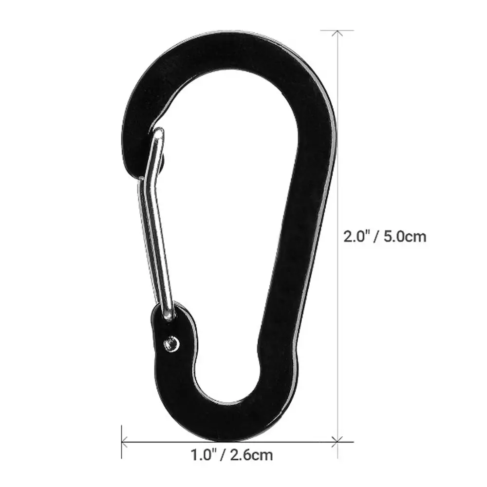 5pcs Tools Outdoor Backpack Aluminum Alloy Lock Buckle Keychain Fishing Hook Snap Clip