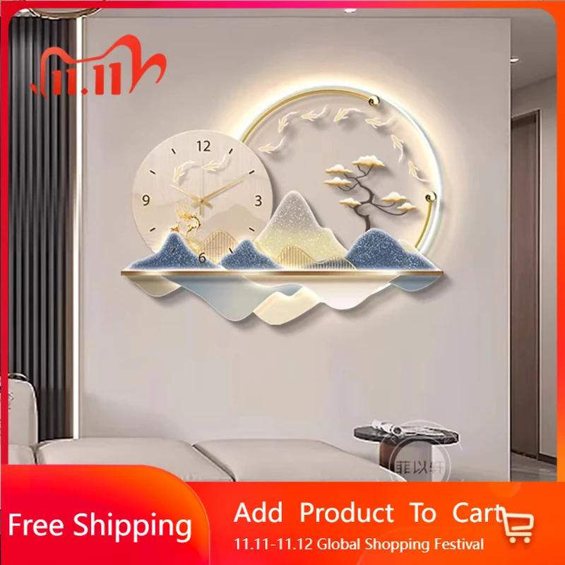 

Цифровые настенные часы для гостиной, дизайнерские светодиодные бесшумные скандинавские роскошные большие настенные часы, минималистичные современные Reloj De Pared, украшение для дома