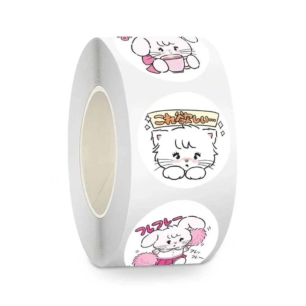 

500pcs/Roll Mikko Mousse Cammy Latte Souffle Cartoon Sticker DIY Skateboard Laptop Guitar Phone Car Seal Label Decals Decoration