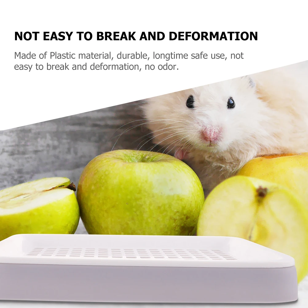 

Plastic Pet Toilet Trainer Rectangular Durable Safe No Odor Large Space Bunny Guinea Pig Litter Box Mini Portable Indoor