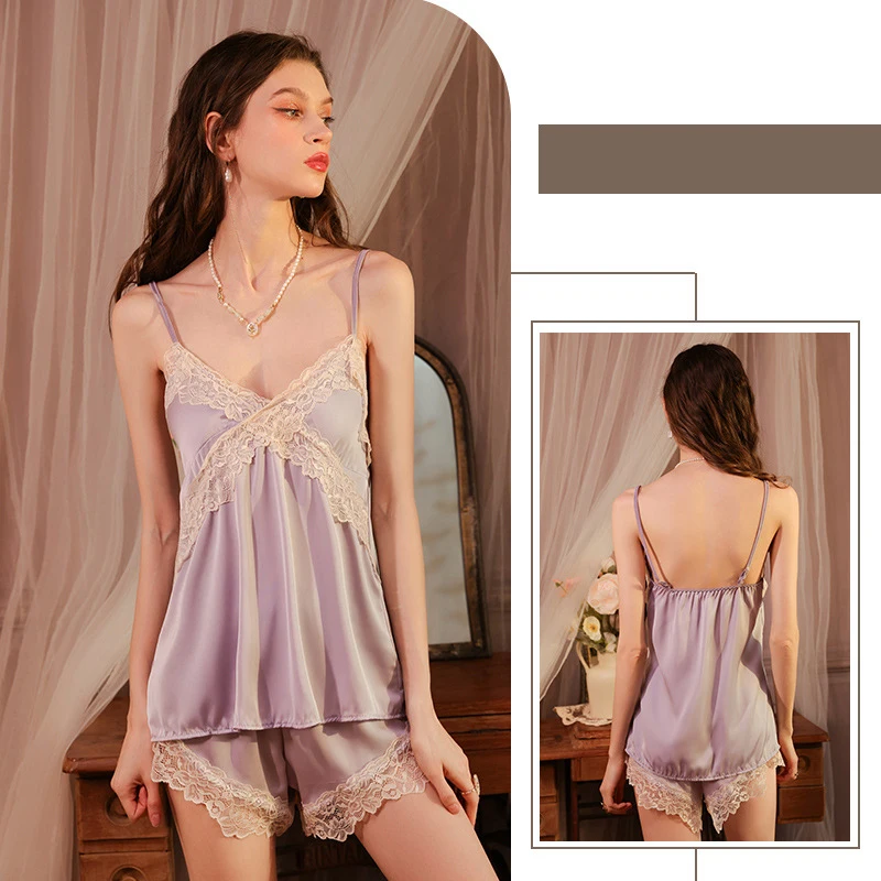 

Sexy And Erotic Sleepwear Women's Home Wear Pure Desire Suspender Nightgown Set