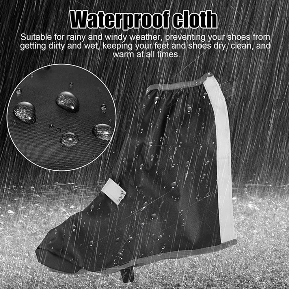 Bicycle Waterproof Overshoes Gaiters Cyclists Rain Cover With Reflective Strips Outdoor Riding Equipment For Rainy Days