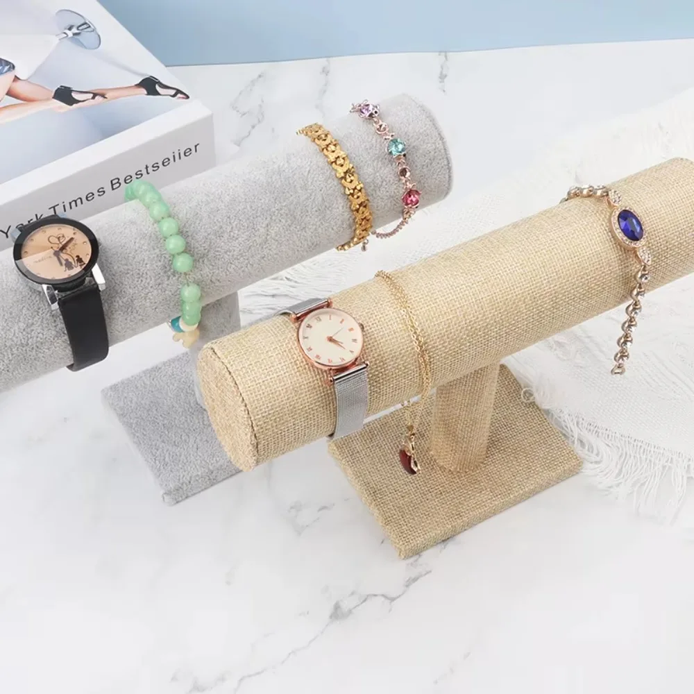 

Suede Material Jewelry Display Frame Multi-Tier Shelf Lightweight Bracelet Display Stand Decorative Props Durable Bangle Frame