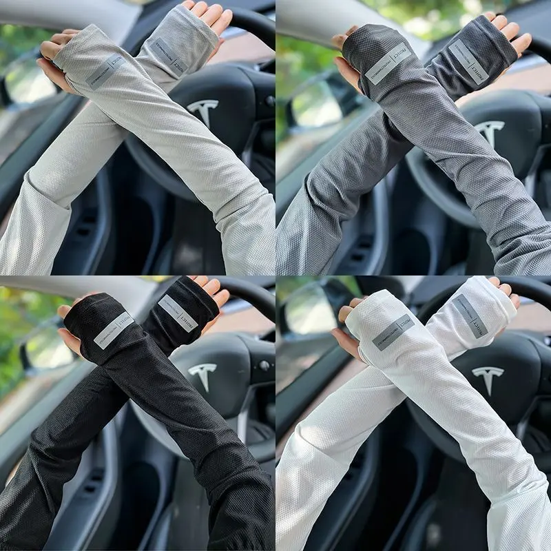 

Large Size Ice Sleeve Men's Sun Protection Sleeves Summer Outdoor Anti-UV Loose Hand Sleeves Men's Driving Arm Sleeves