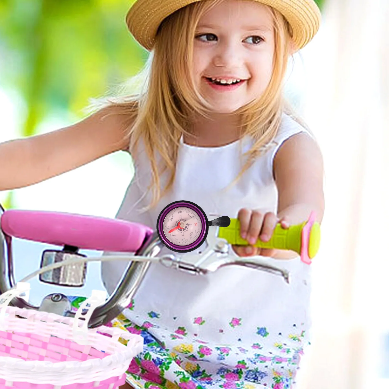 

Cartoon Bike Multi-Function Bike Bell for Kids Purple Loud Durable Plastic Bicycle Tricycle Accessory Portable Bells