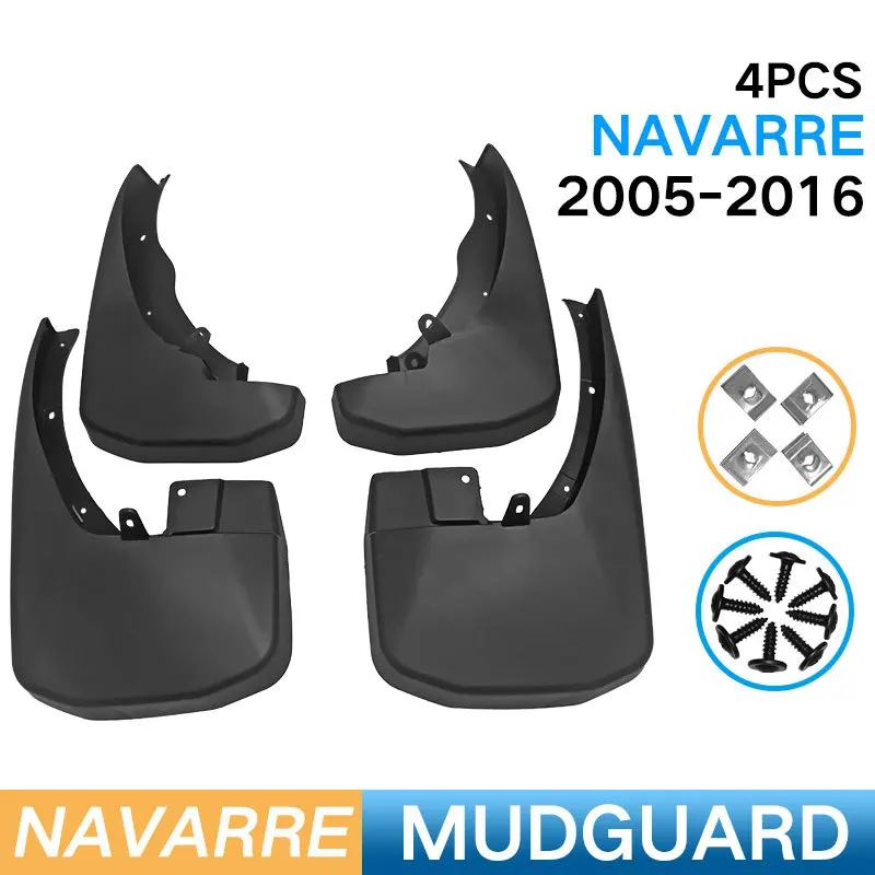 Car Mudguards Mudflap Front Rear Mud Flaps Splash Guards Fender For Nissan Navara Frontier Brute D40 2005 2006 2007 2008 -2016