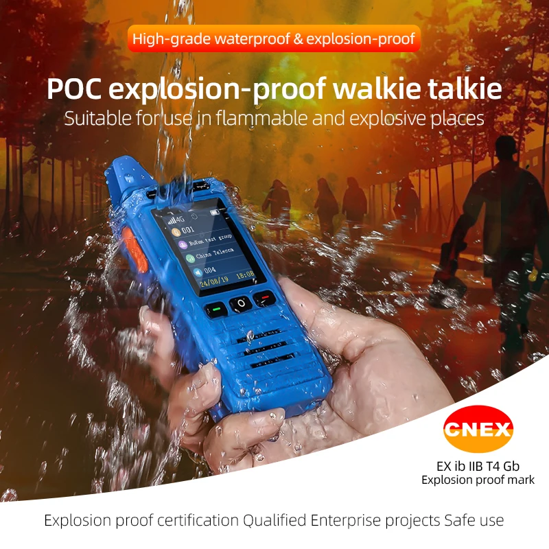 Explosion-proof Walkie Talkie for Petrochemical Industry KSUN CT90(EX) CAT.1 Android POC GLOBAL 4G Radios