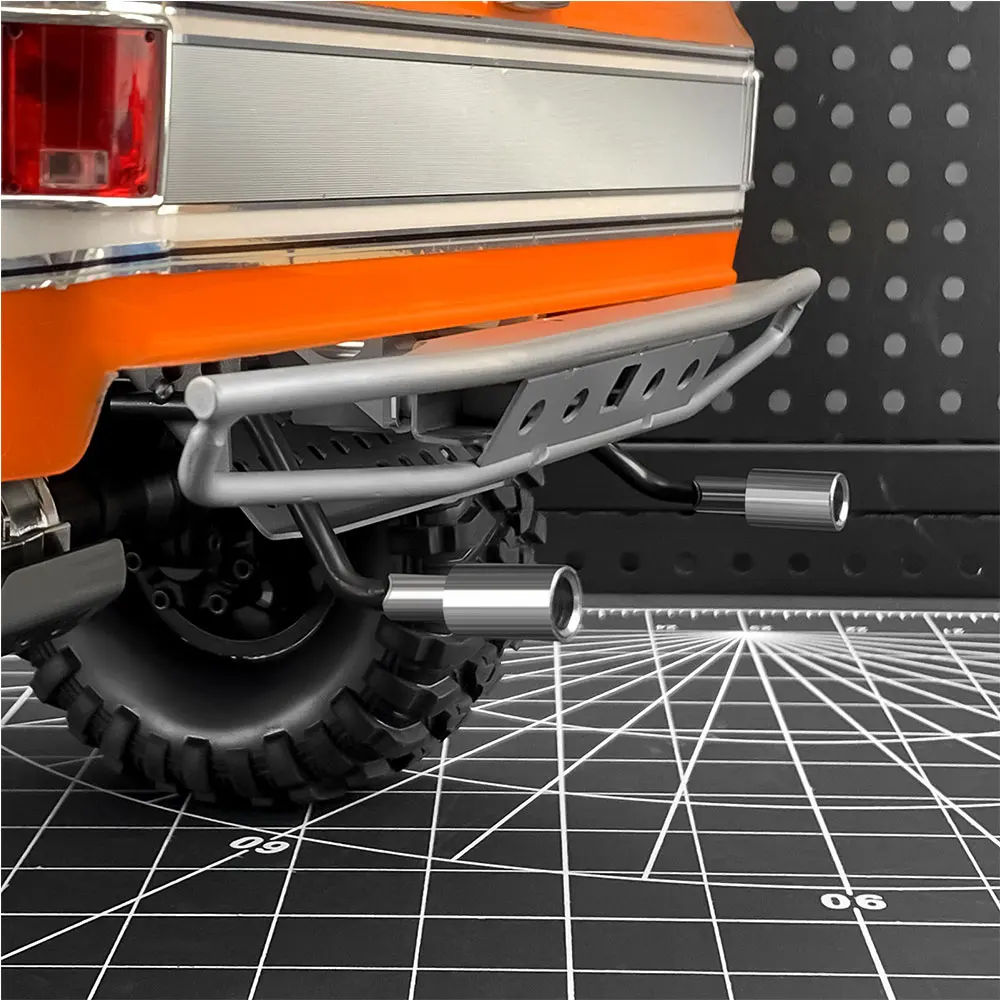 AXSPEED Metalen Uitlaatpijp RC Auto Simulatie Decoratie voor 1/10 Axiale SCX10 TRX4 Accessoires