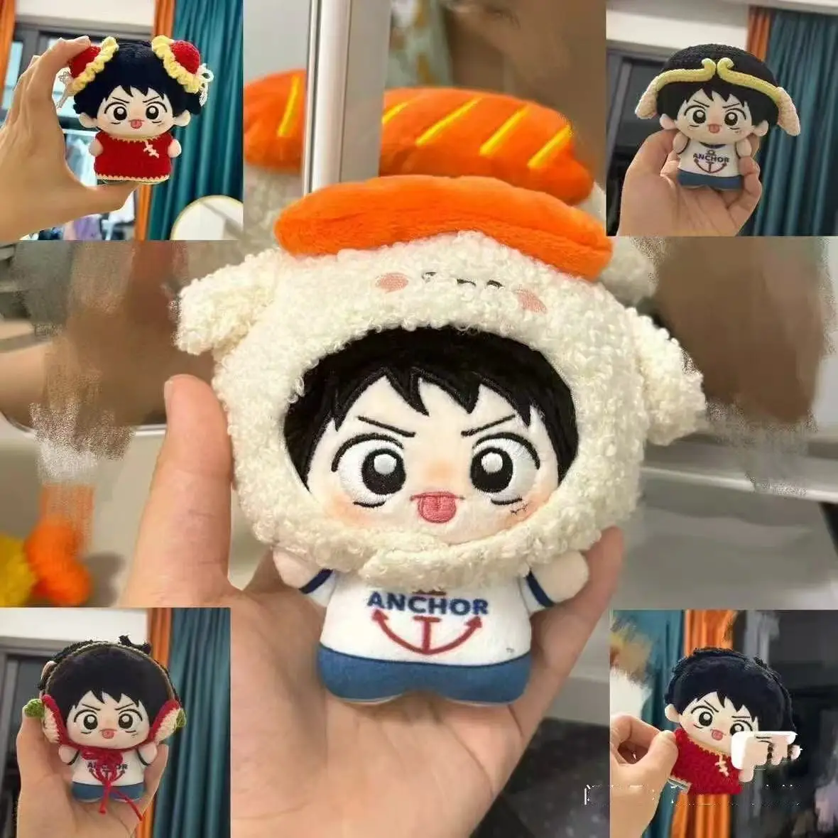 Kawaii One Piece Plush Doll Luffy Anime Cartoon Plushies Stuffed Animals Doll Keychain Bag Pendant Accessories Perfect Gifts