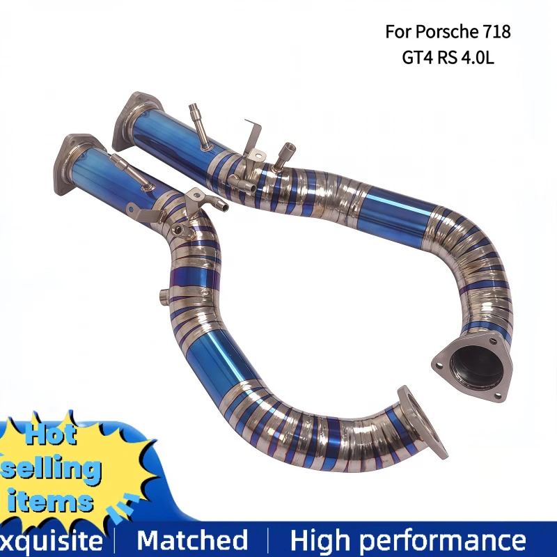 

Racing High-grade Titanium Alloy Sport Downpipe for Porsche 718 GT4 RS 4.0L Car Performance Exhaust Pipes Header Power Upgrade