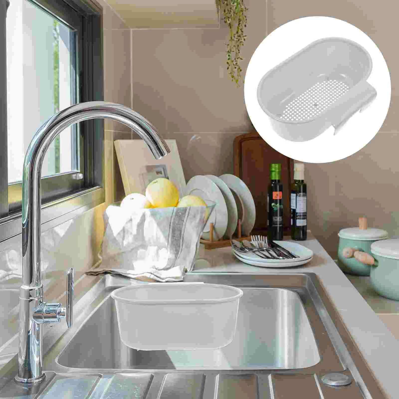 

2 Pcs Sink Drainer Basket Storage Baskets Strainer Holder Container Kitchen Waste Pp for Colander Food