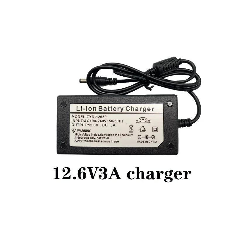 12.6V 3A Lithium Battery Charger for 3S 10.8V 11.1V 12V li-ion polymer batterry pack Fishing light Electric drill Power Adapter