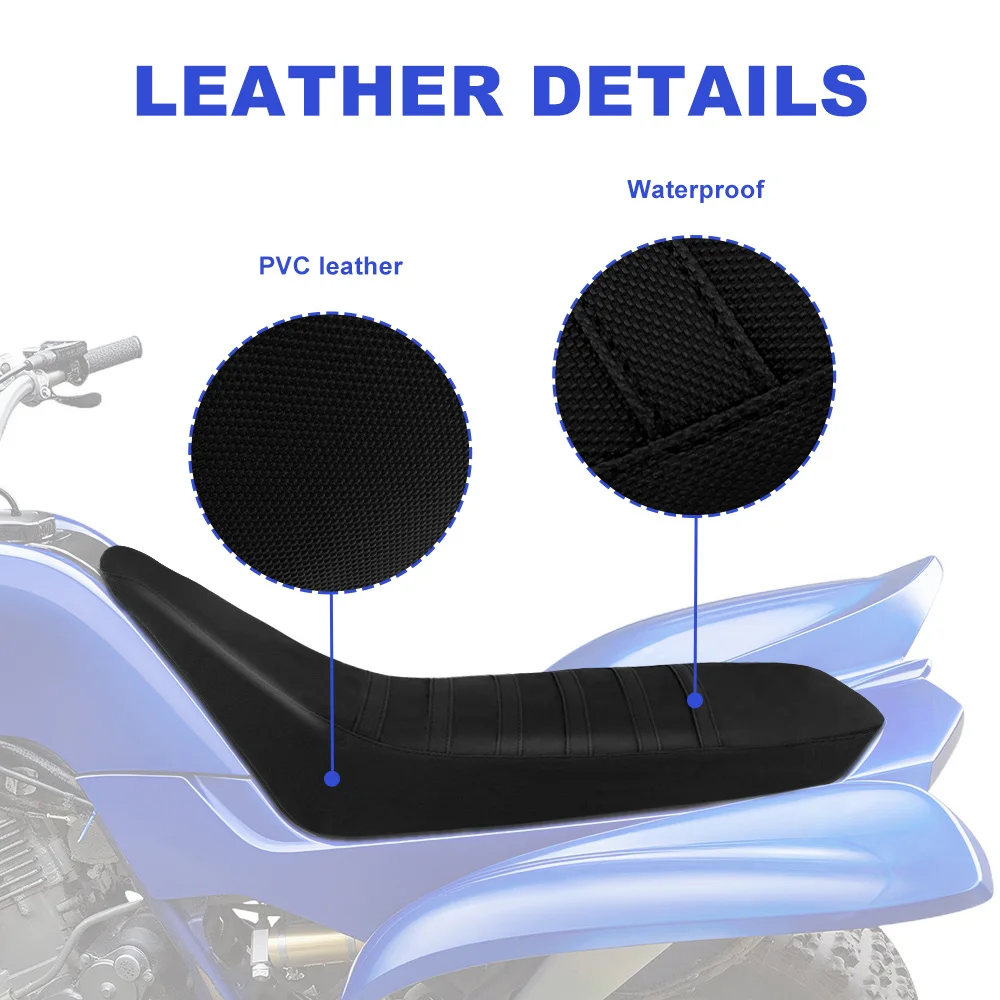 غطاء مقعد غير قابل للانزلاق للدراجات النارية لياماها رابتور 660 رابتور 660R 2001 2002 2003 2004 2005 غطاء مقعد مضلع من الجلد PVC