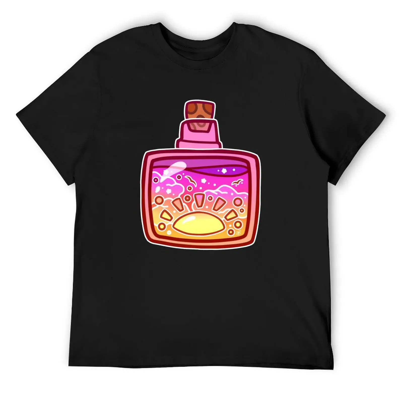 Sunset Potion Bottle T-Shirt quick-drying heavyweights anime clothes man t shirt mens graphic t-shirts pack