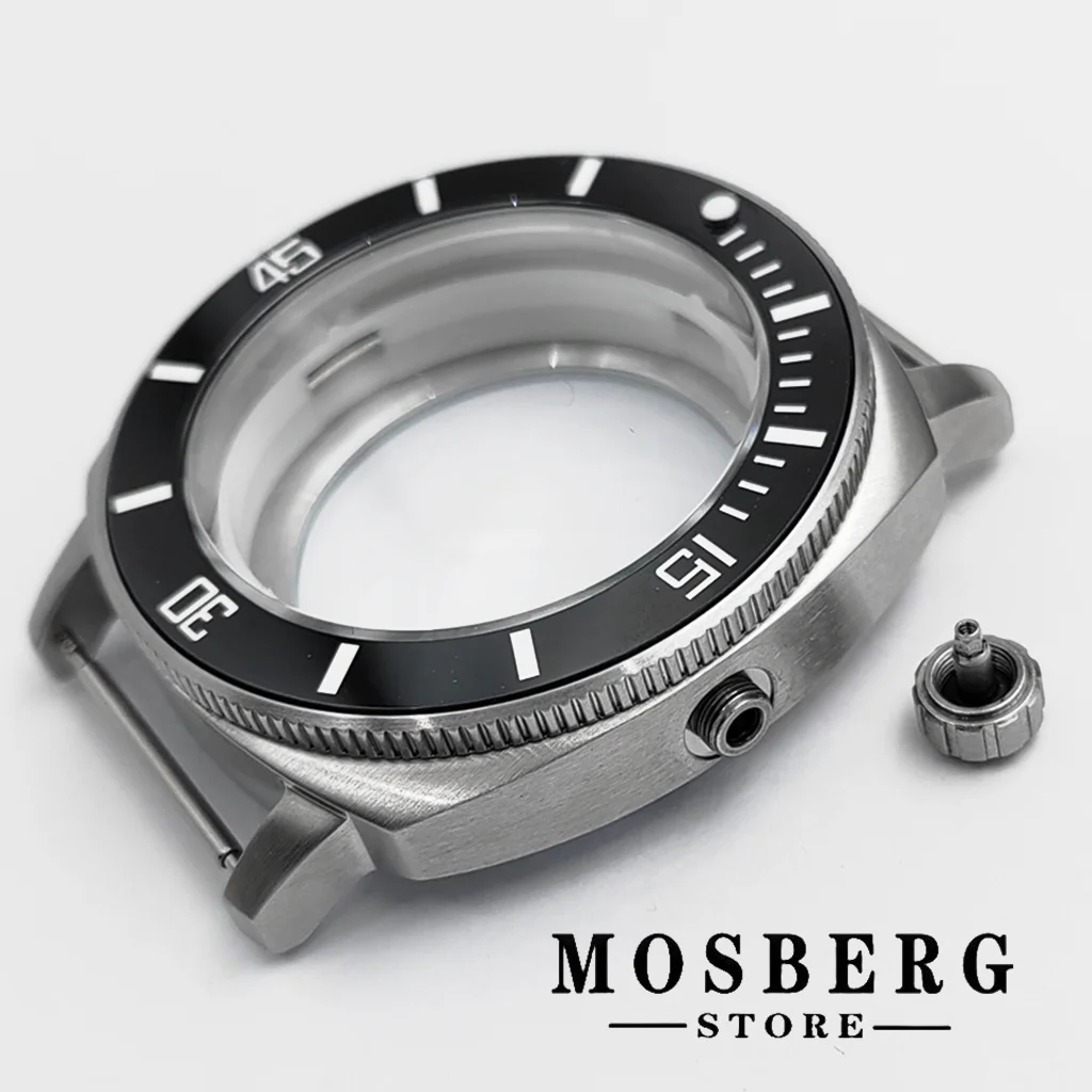 42mm Watch Case Silver Solid Stainless Steel For NH35 NH36 Automatic Watch Movement Accessorie