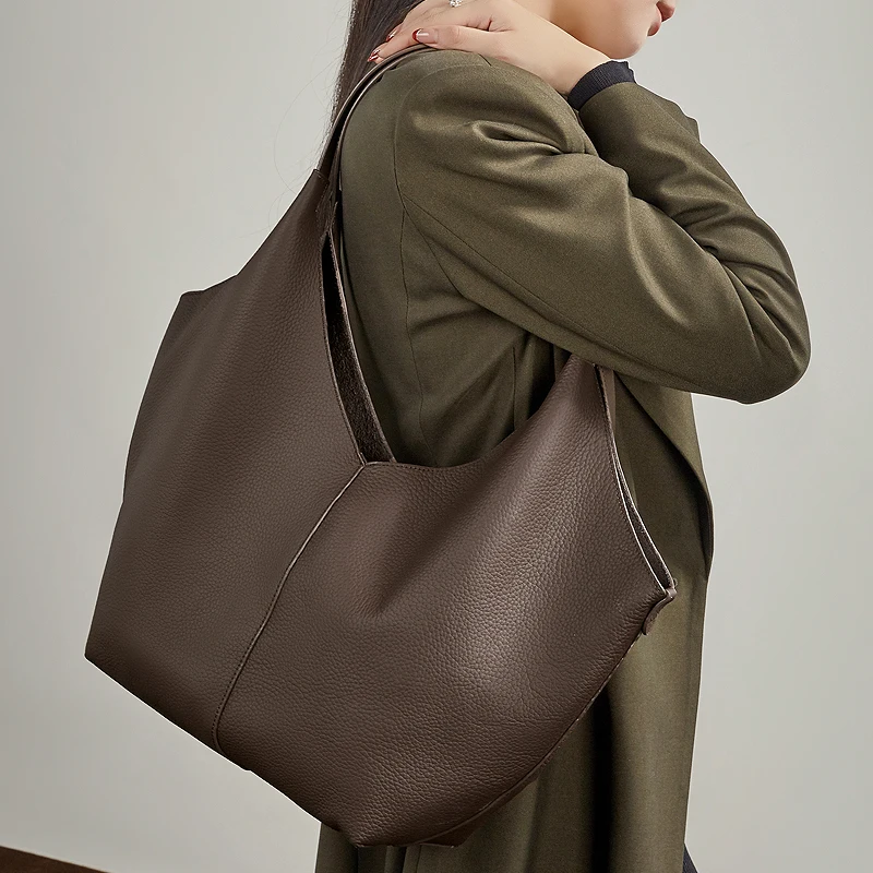 

Женские сумки-тоут Burminsa из натуральной кожи, большие мягкие сумки через плечо, дизайнерские люксовые сумки-хобо для работы, 2026 год