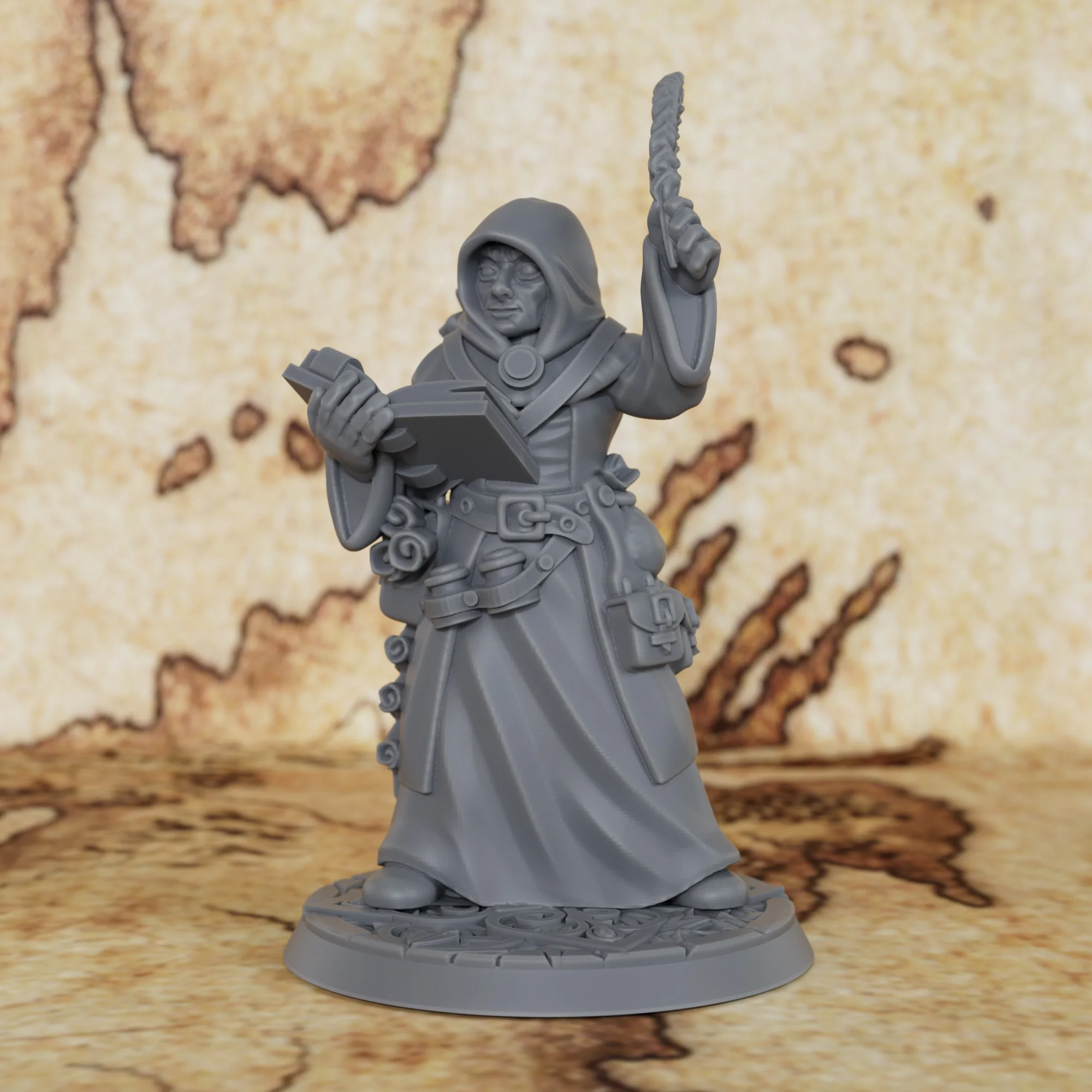 Miniatura de Mago TTRPG – Figura para Jogos de Estratégia, Mago para a Maioria dos Jogos RPG, Decoração para Sala de Jogos de Tabuleiro, Presente de Halloween e Natal