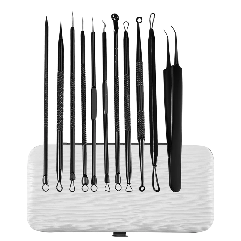 Kit d'outils pour enlever les points noirs, 11 pièces, outil d'extraction de boutons, Kit d'acné pour points noirs