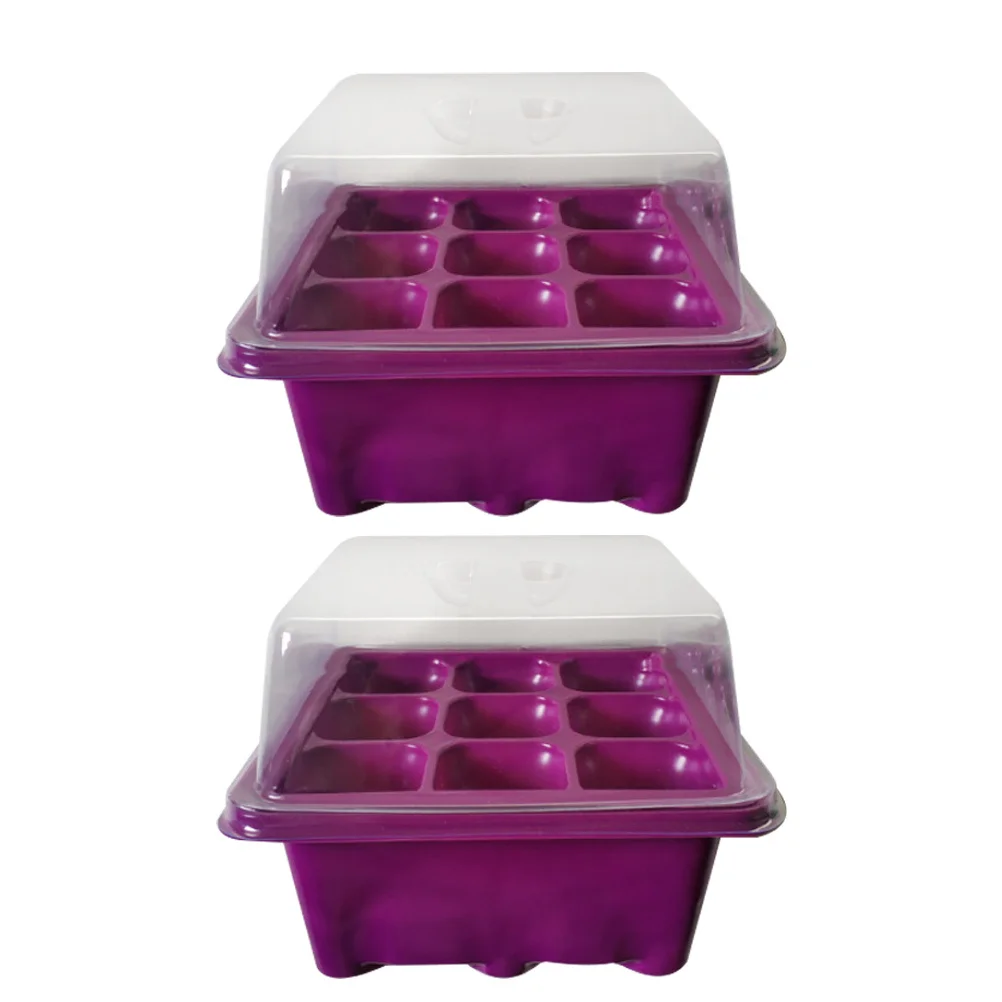 

2pcs 9 Durable Plant Growing Tray For Home Garden Propagator Tray Gardening Nursery Starter Kit Garden Propagator Box