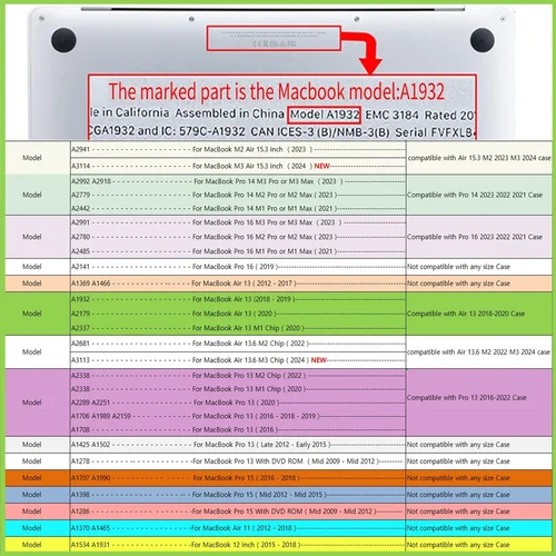 Imagen 2 del producto Funda de portátil para MacBook Air M4 Pro 13 M2 2022, funda M1 2023 Pro 14 16 M3 2024, carcasa dura para Air 13,6 15,3, acabado efecto arena