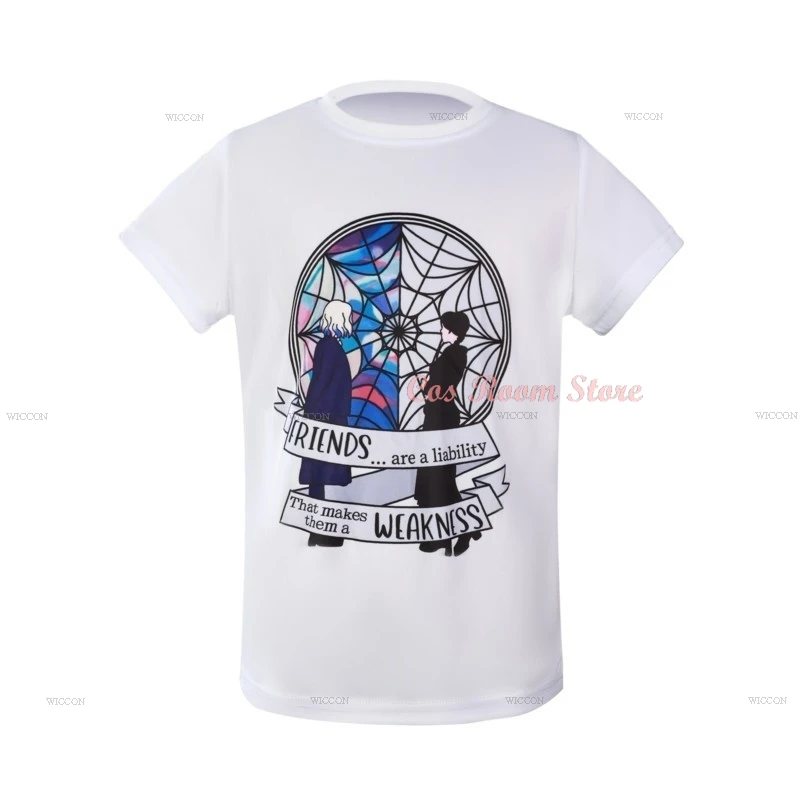 هالوين الكبار زي التلفزيون إنيد الأربعاء. عشاق سنكلير دعوة تي شيرت قمصان بيضاء أعلى 110-160 سنتيمتر ملابس النساء كرنفال