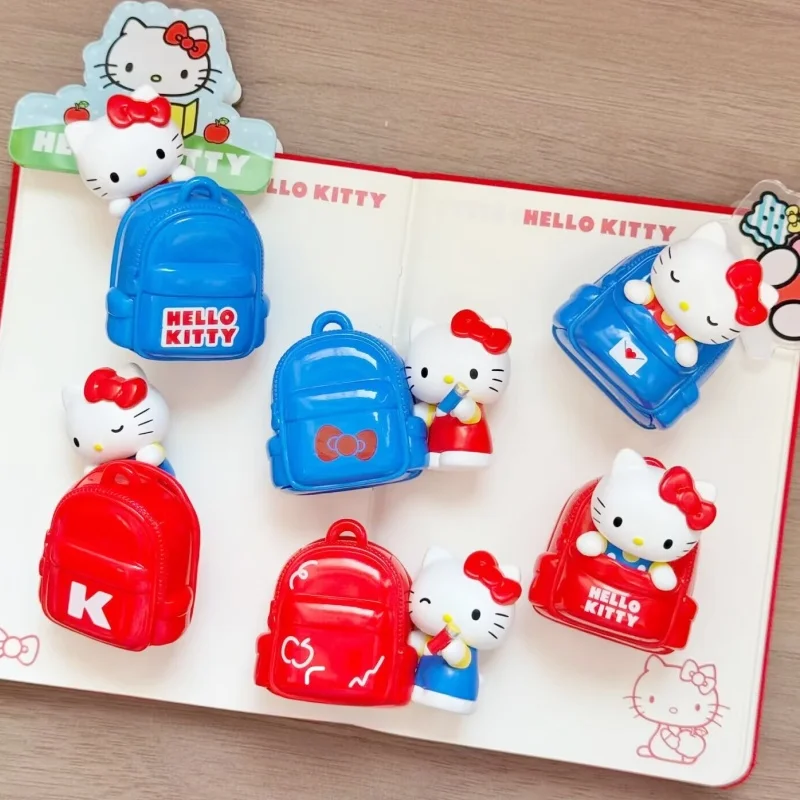 

Hello Kitty Backpack Blind Box Mini Doll Pendant Mystery Bag Trendy Peripheral Mini Storage Box Desktop Decoration Girls Gift