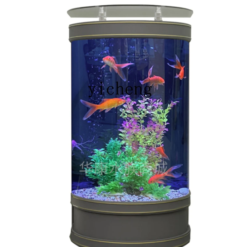 

XL Semi-round Fish Tank Floor Glass Fish Globe Ecological Change Water