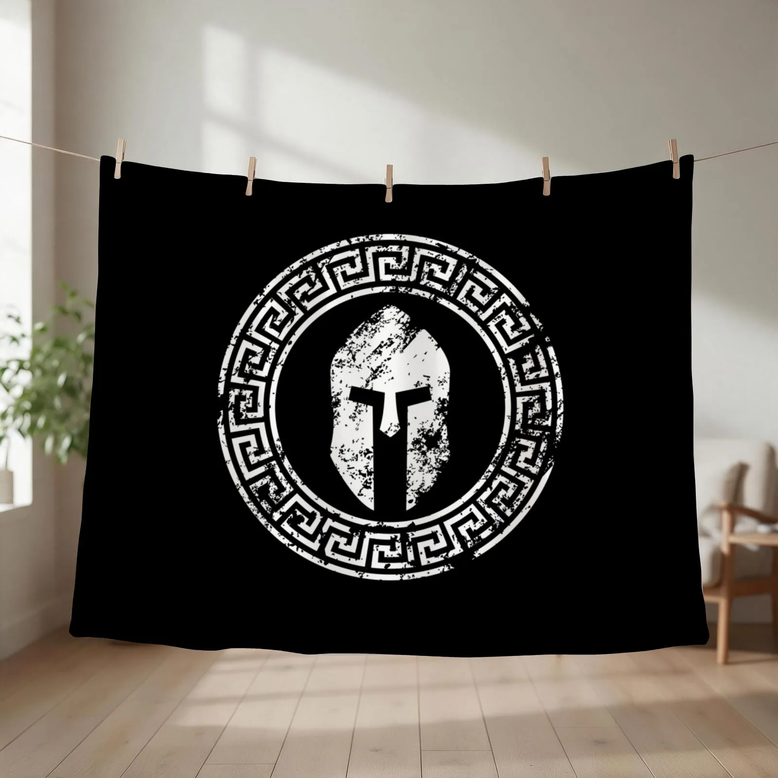 Spartan Throw Blanket couch cozy soft plush fuzzy picnic outdoor blanket