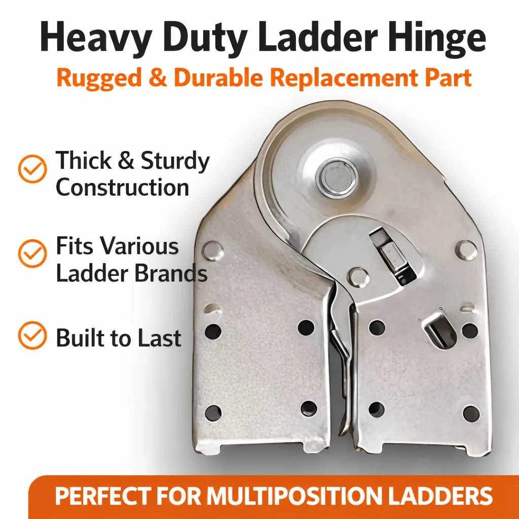 1PC Heavy Duty Adjustable 3-Section Folding Ladder Connector, Steel Ladder Joint Accessory for Repair & Maintenance