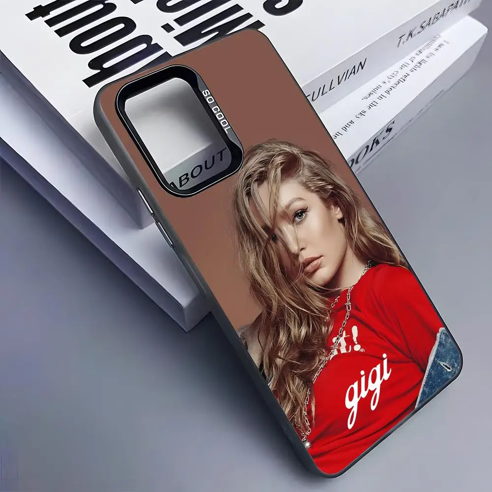 Gigi Hadid Phone Case for Samsung Galaxy S26 S25 S24 S23 S22 S21 S20 Note20 Plus Ultra Colorful Silver Cover