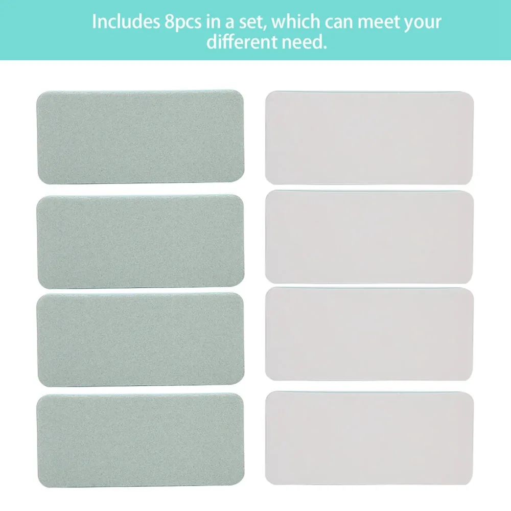 

8pcs EVA/PP Material Jewelry Polishing Block Green+White Color Double-Sided Double-Sided Sanding Plate Sanding Sticks