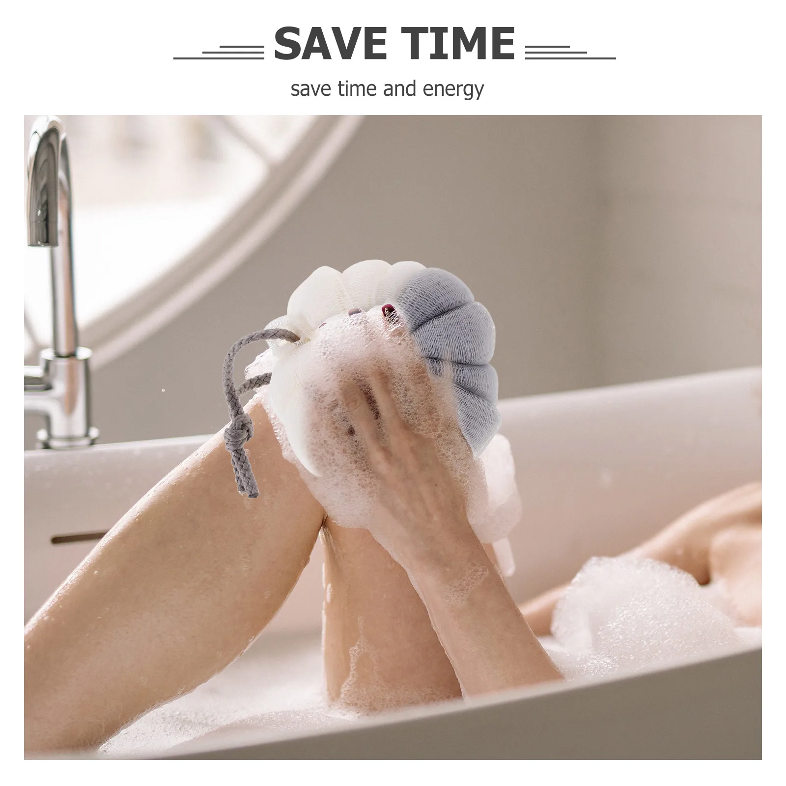 

4Pcs Bath Ball Loofa Durable Shower Puff Hanging Fast Drying Exfoliate Cleanse Shower Accessories Bath Ball Bubble Making Net