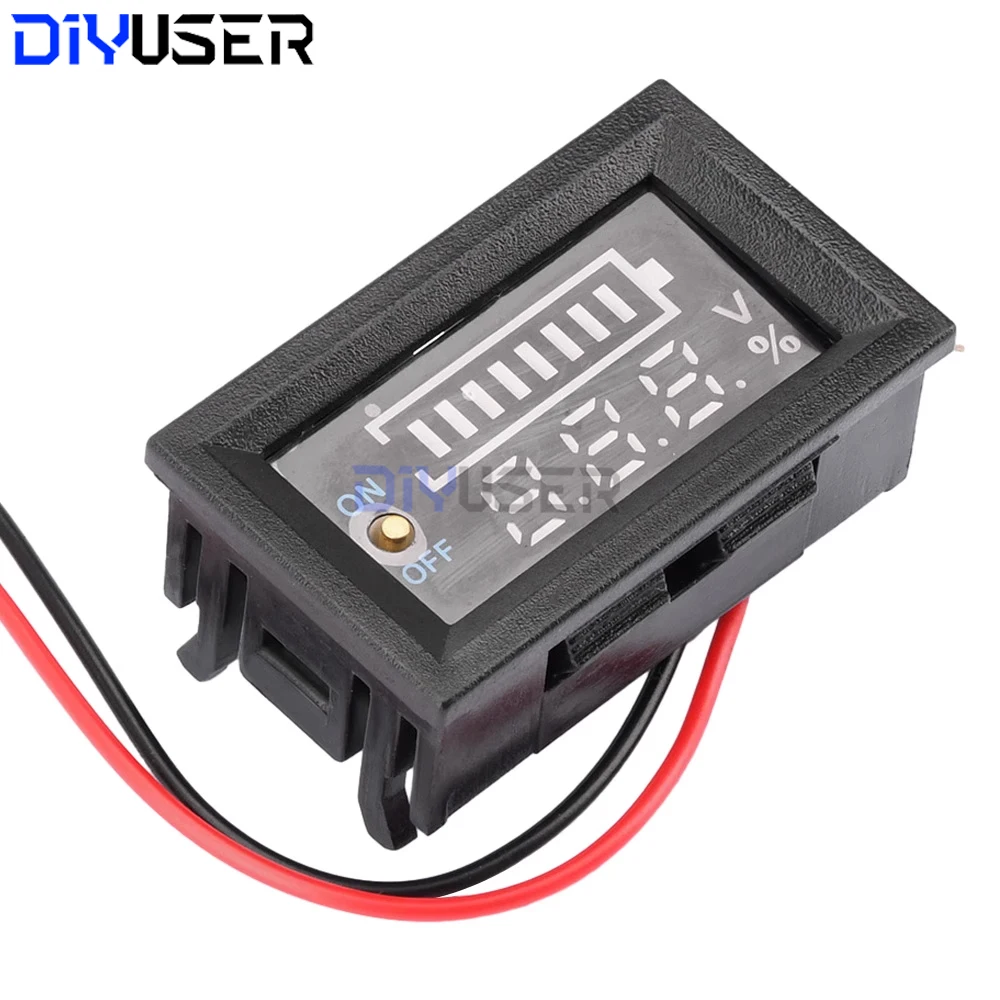 12 فولت بطارية الرصاص الحمضية 3S 12.6 فولت بطارية ليثيوم حزمة الجهد شاشة ديجيتال متر عرض الطاقة للكشف عن مفتاح نطاق الطاقة #5