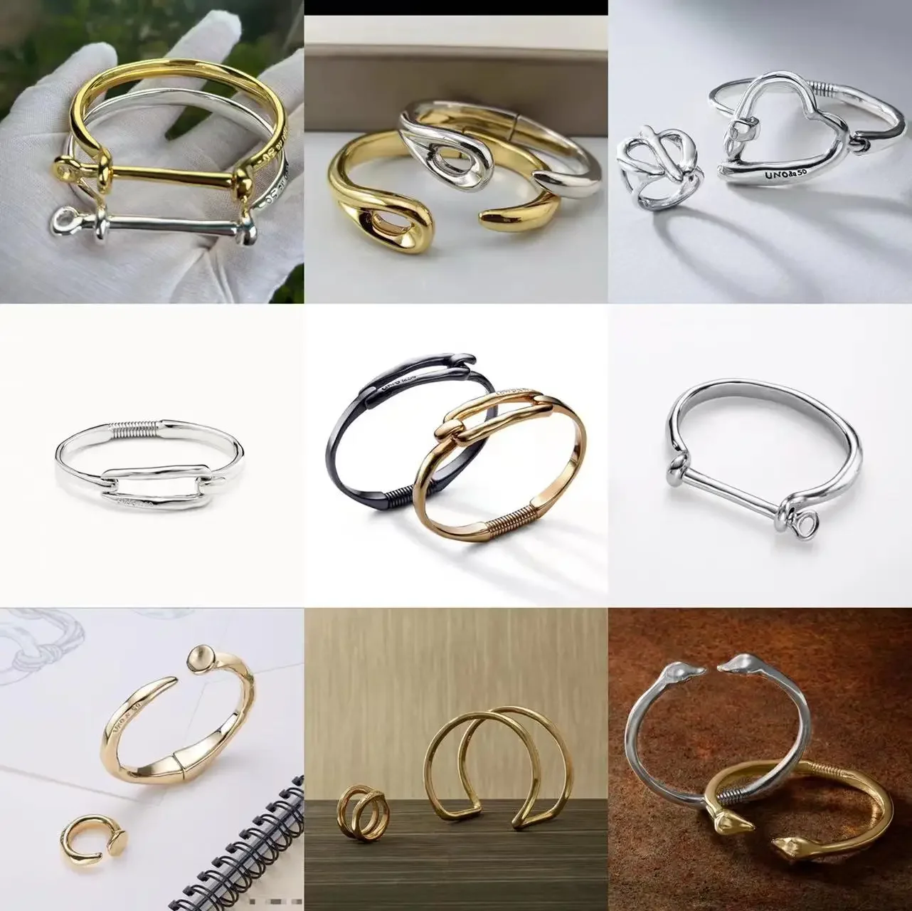 Luxury YS High Quality European and American Original Fashion Electroplating Silver Gold Simple Bracelet Unique Jewelry Gift