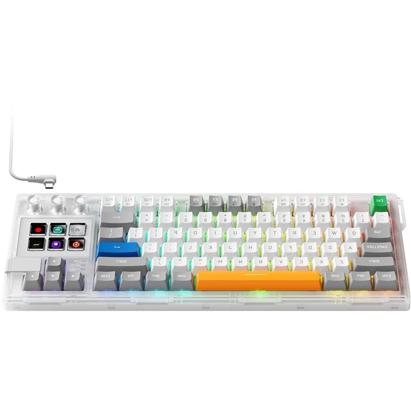 Teclado Mecânico Visual K1 Pro 6 LCD com RGB, Controlador Hot-Swappable, Macro, Console de Jogos - Y18A
