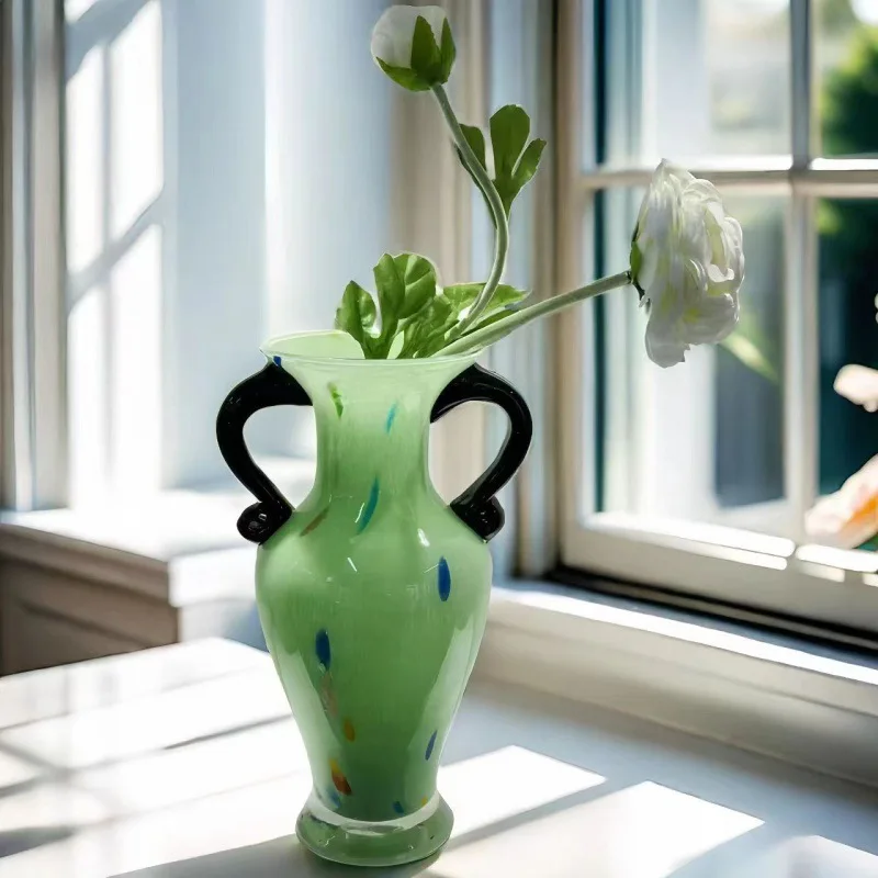 

DSA home decoration medieval cream retro simple glass decoration ornament dining table hydroponic vase