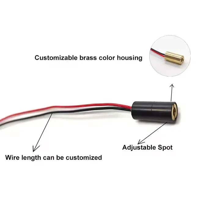 650nm 5mW Red Dot Laser Module Adjustable Spot Positioning Laser Head 8x17mm Laser Diode Module