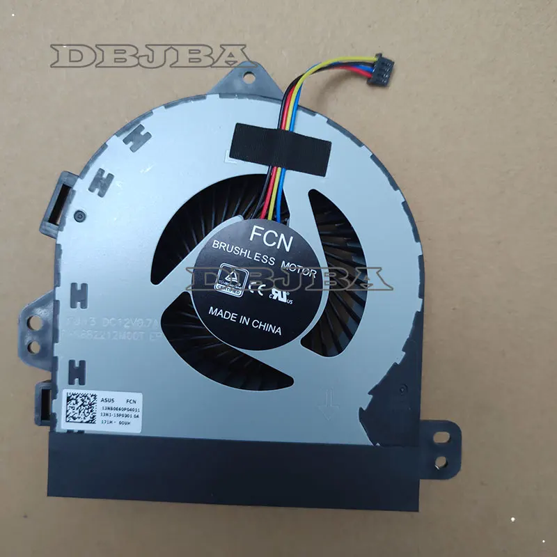 

New Laptop CPU Cooling Fan For ASUS ROG G701 G701VIK GX701VI DFS682212M00T FJJ3 12V 0.7A 13NB0E60P04011 13N1-15P0301 4PIN