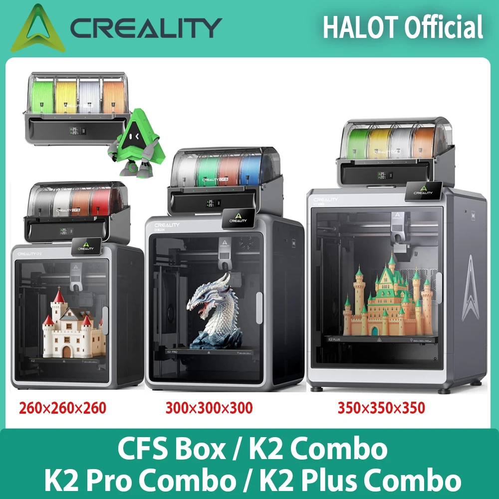 Creality CFS / K2 Plus Combo / K2 Combo / K2 Pro Combo 3D-принтер 600 мм/с Многоцветная печать 3D-принтер