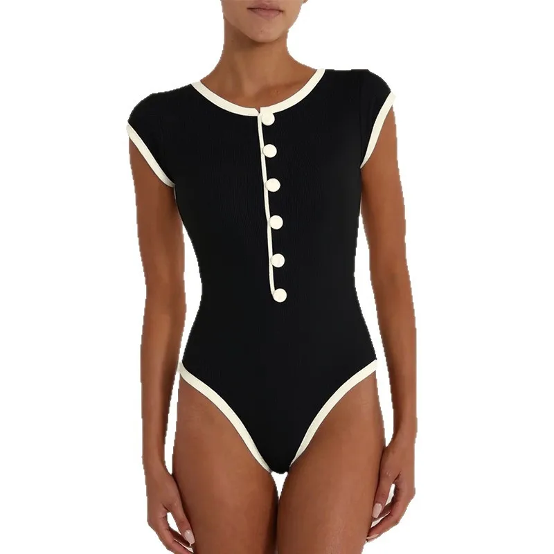 جديد قطعة واحدة ملابس السباحة النساء مرونة عالية دائم بيكيني مجموعة اللون حجب #5