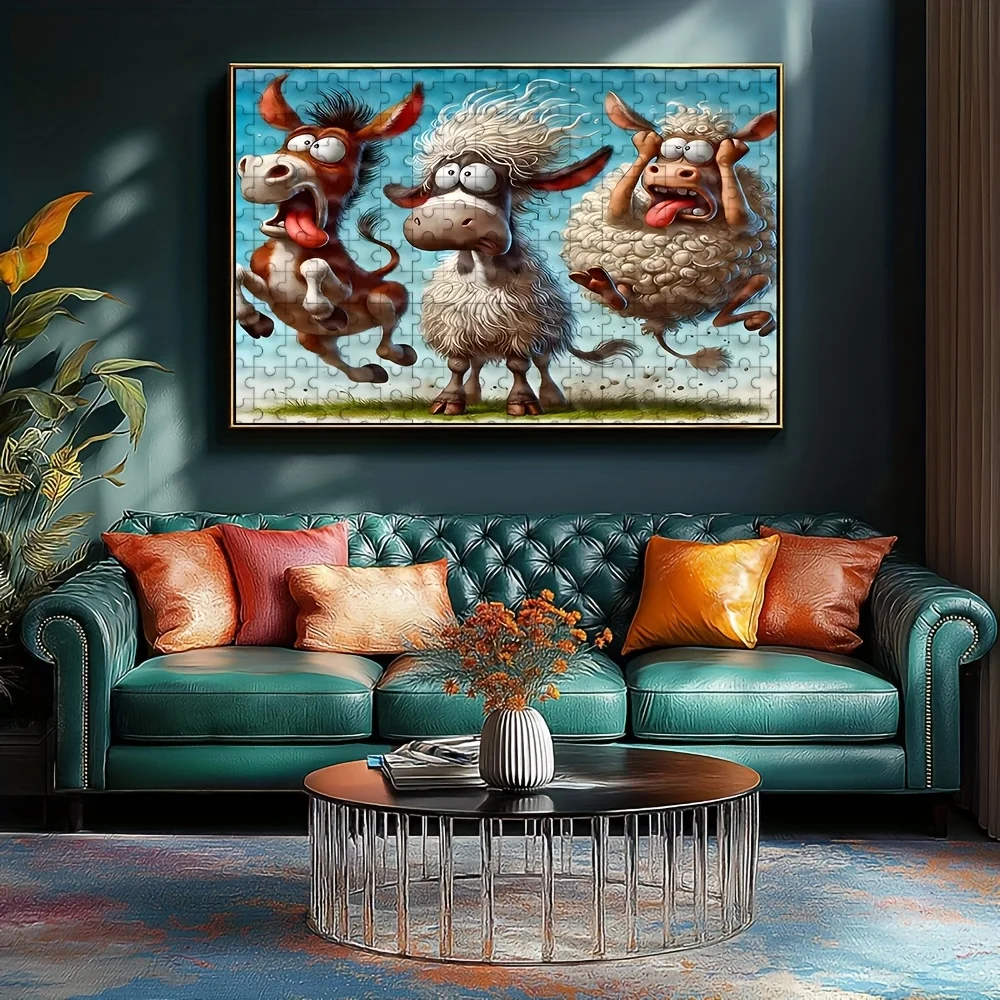 Puzzle pour adultes, 500/1000 pièces, casse-tête évalent à grande échelle avec motifs complexes, boîte Portable pour famille Gam